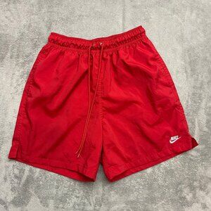 Nike Shorts Mens Medium Red Swim Trunks Mesh Lined Drawstring Pocket FN3307-657